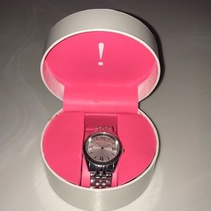 ISAAC MIZRAHI LIVE! W’s SS Silver Link Watch